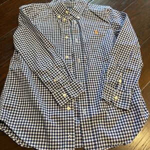 Polo by Ralph Lauren Boy's Navy and White Gingham Shirt